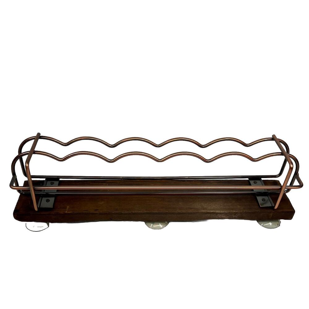 Sierra Nevada Beer Bottle Floating Bar Shelf Rack Wood Copper Window Mounted - Picture 4 of 11